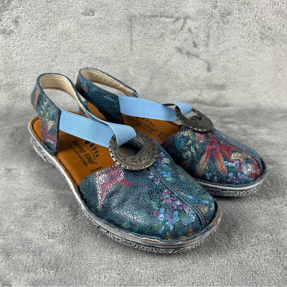 Spring Step Women's Swirlet Blum Sandal Size EU 37 US 6.5-7 Leather Slip On